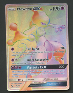 Mewtwo GX 76/73 Shining Legends NM Secret Rare Pokemon Card - Image 1