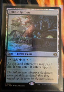 Magic the Gathering - Temple Garden - Lorwyn Eclipsed - Foil - MTG - Image 1