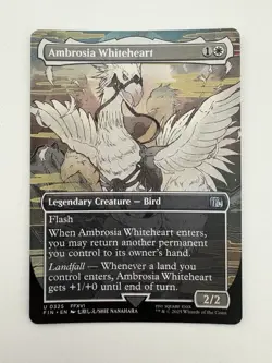 Ambrosia Whiteheart Borderless Alternate MTG Magic Gathering Card NM Mint FIN - Image 1