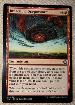 1X - MTG, BREACHING DRAGONSTORM, TDM, TARKIR DRAGONSTORM, 0101, UNCOMMON /NM - Image 1