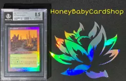 MTG Seventh Edition Foil 2001 Brushland BGS 8.5 NM/MT+ Old School Rare Painland - Image 4