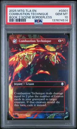 2025 MTG AVATAR: THE LAST AIRBENDER #0301 COMBUSTION TECHNIQUE PSA 10 - Image 1