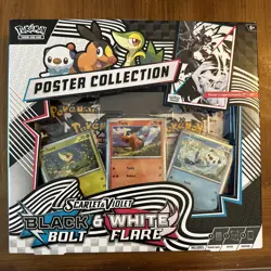 Pokemon TCG Black Bolt & White Flare Unova Poster Collection Box FACTORY SEALED - Image 1