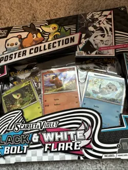 POKEMON TCG BLACK BOLT WHITE FLARE UNOVA POSTER COLLECTION BOX FACTORY SEALED - Image 4