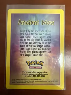 ANCIENT MEW DETAILS INSERT CARD - Pokemon Card - Promo - NM - Image 1