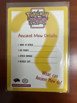 ANCIENT MEW DETAILS INSERT CARD - Pokemon Card - Promo - NM - Image 2