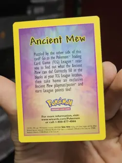 ANCIENT MEW DETAILS INSERT CARD - Pokemon Card - Promo - NM - Image 2