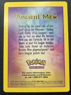 Pokemon Ancient Mew Promo Card Details Insert NM / LP - Image 1