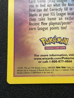 Pokemon Ancient Mew Promo Card Details Insert NM / LP - Image 5
