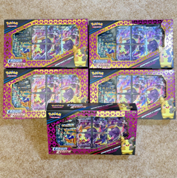 5X POKEMON CROWN ZENITH MORPEKO V-UNION PREMIUM PLAYMAT COLLECTION BOX SEALED - Image 1
