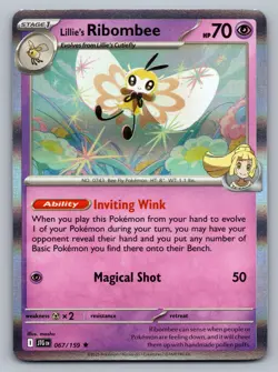 Pokemon TCG SV09: Journey Together Lillie's Ribombee 067/159 Holo - Image 1
