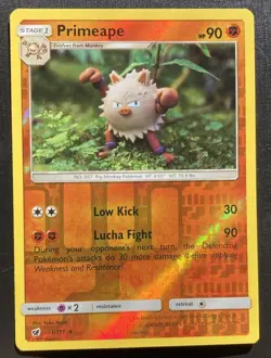 Primeape 51/111 Pokemon Crimson Invasion Reverse Holo Rare TCG LP - Image 1