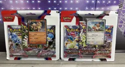 Pokemon TCG: Scarlet and Violet & Obsidian Flames 3-Pack Blister Pack Lot - NEW 820650853289 - Image 1