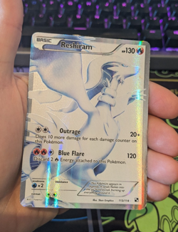 Reshiram Full Art 113/114 - Black & White (2011) Pokemon TCG English LP - Image 1