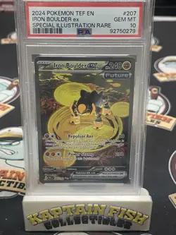 2024 Pokemon Temporal Forces Iron Boulder Ex #207/162 PSA 10 - Image 1