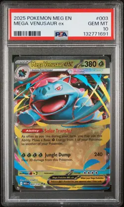 2025 POKEMON MEG EN-MEGA EVOLUTION #003 MEGA VENUSAUR EX PSA 10 - Image 1