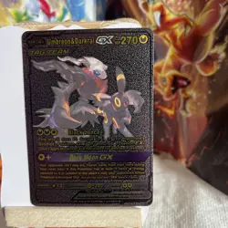 Pokemon Umbreon & Darkrai GX Tag Team 270 HP Black Foil Fan Art NM - Image 1