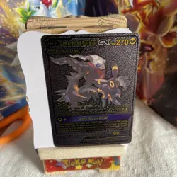 Pokemon Umbreon & Darkrai GX Tag Team 270 HP Black Foil Fan Art NM - Image 3