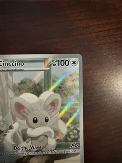 Pokemon Black Bolt Cinccino Illustration Rare Holo 153/086 English - Image 2