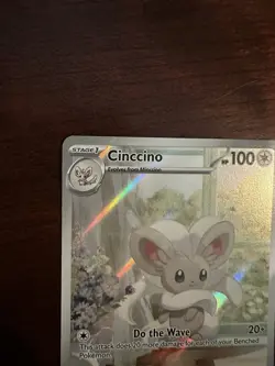 Pokemon Black Bolt Cinccino Illustration Rare Holo 153/086 English - Image 5