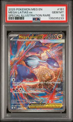 2025 POKEMON MEG SPECIAL ILLUSTRATION RARE #181 MEGA LATIAS EX PSA 10 - Image 1