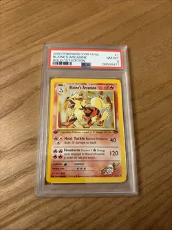 Pokemon Blaine's Arcanine Gym Challenge 1st Edition Holo Rare - PSA 8 - New Cert - Image 1