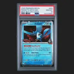 2025 POKEMON DESTINED RIVALS BEST BUY EXCLUSIVE TEAM ROCKET'S ARTICUNO PSA 10 - Image 1