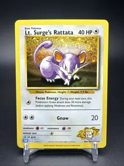 Lt Surge's Rattata 015/034 CLB Classic Collection Holo Pokemon - Image 1