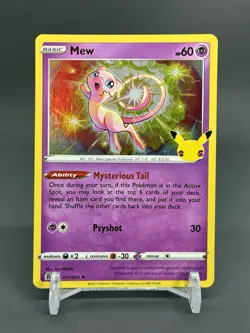 Pokemon TCG Mew 011/025 Celebrations Holo Rare - Image 1