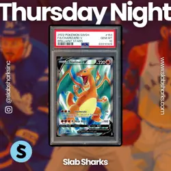 2022 POKEMON SWORD & SHIELD BRILLIANT STARS #153/172 CHARIZARD V FULL ART PSA 10 - Image 1