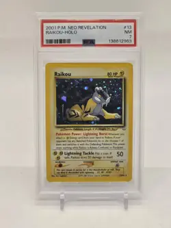 2001 POKEMON NEO REVELATION #13 RAIKOU-HOLO PSA 7 - Image 1
