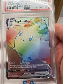 2020 Pokemon SWSH Togekiss VMAX 191/185 Vivid Voltage PSA 10 Gem Mint - Image 3