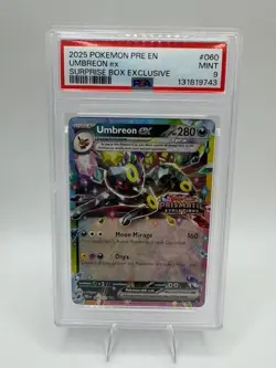 2025 POKEMON PRE EN PRISMATIC EVOLUTIONS #060 UMBREON EX STAMPED PSA 9 - Image 1