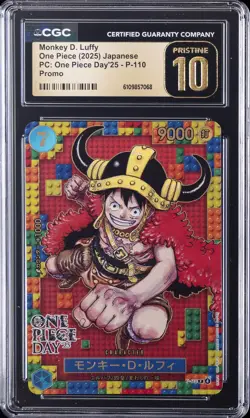 2025 ONE PIECE JPN PC: ONE PIECE DAY'25 PROMO MONKEY D. LUFFY CGC 10 PRISTINE - Image 1