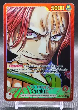 Shanks OP09-001 L Leader Foil English Emperors in the New World One Piece - Image 2