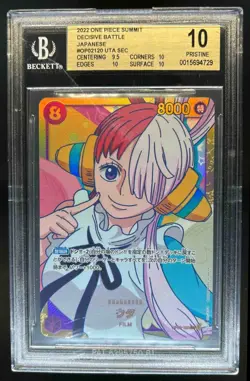 2022 One Piece Japanese Decisive Battle Uta SEC #OP02-120 BGS 10 Pristine - Image 1