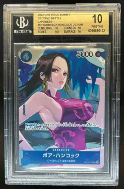 2023 One Piece Paramount War Boa Hancock Pristine Japanese #OP02-059 BGS 10 - Image 1