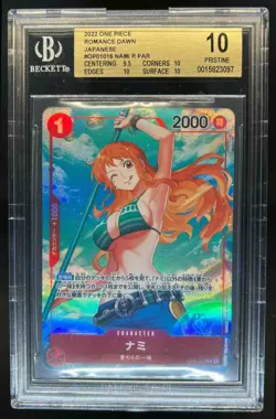 2022 One Piece Romance Dawn Nami Alternate Art Pristine Japanese OP01-016 BGS 10 - Image 1