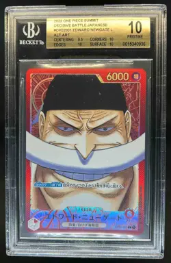 2023 One Piece Paramount War Edward.Newgate Pristine Japanese #OP02-001 BGS 10 - Image 1