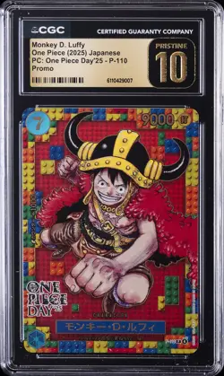 2025 ONE PIECE JPN PC: ONE PIECE DAY'25 PROMO MONKEY D. LUFFY CGC 10 PRISTINE - Image 1