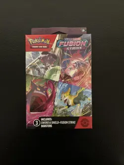 Pokemon TCG: Sword & Shield Fusion Strike 3 Booster Pack Hanger New Factory Seal - Image 1