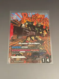 Buster Gundam LR Plus GD01-046 English Card Game TCG Alt Art Foil - Image 1
