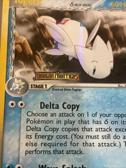 Pokemon TCG Togetic EX Dragon Frontiers 11/101 Reverse Holo stamped Foil Card - Image 2