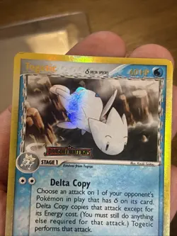 Pokemon TCG Togetic EX Dragon Frontiers 11/101 Reverse Holo stamped Foil Card - Image 3
