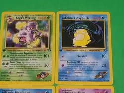 Pokemon Vintage 1st Edition GYM Challenge Cards Lot Of 4 NM Sabrina's Psyduck ++ - Image 3