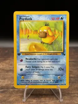 Pokemon TCG Psyduck Fossil Unlimited Common Card 53/62 1st Edition Near Mint - Image 1