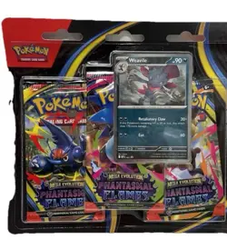 Pokemon TCG Phantasmal Flames 3-Pack Blister with Random Promo Card NEW, SEALED - Image 2