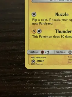Pokemon Pikachu TCG Sun & Moon Black Star Promo SM162 Holo Card NM Condition - Image 5