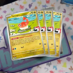 Playset of 4 Tatsugiri 131/167 Play Stamp Prize Pack - NM Pokemon Card - Image 1