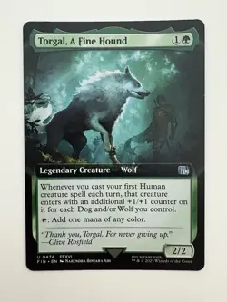 Torgal A Fine Hound Borderless MTG Magic the Gathering Card NM Near Mint FIN - Image 1
